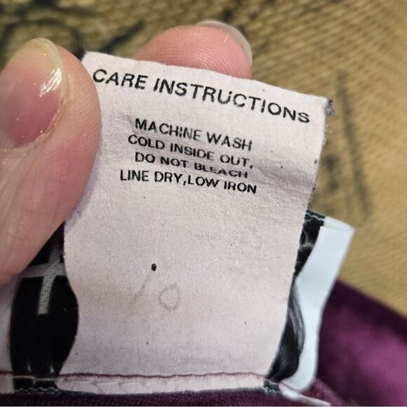 Teddi Vintage Wild Thing Mock Neck Velour Velvet Short Sleeve Top Sz 2X Merlot - Picture 8 of 9